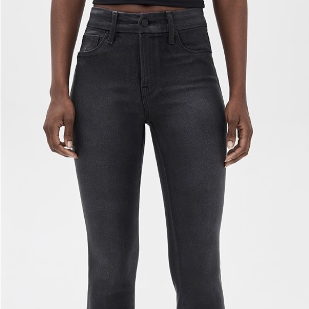 Good American Soft-Tech Good Legs Cropped Mini Boot Jeans